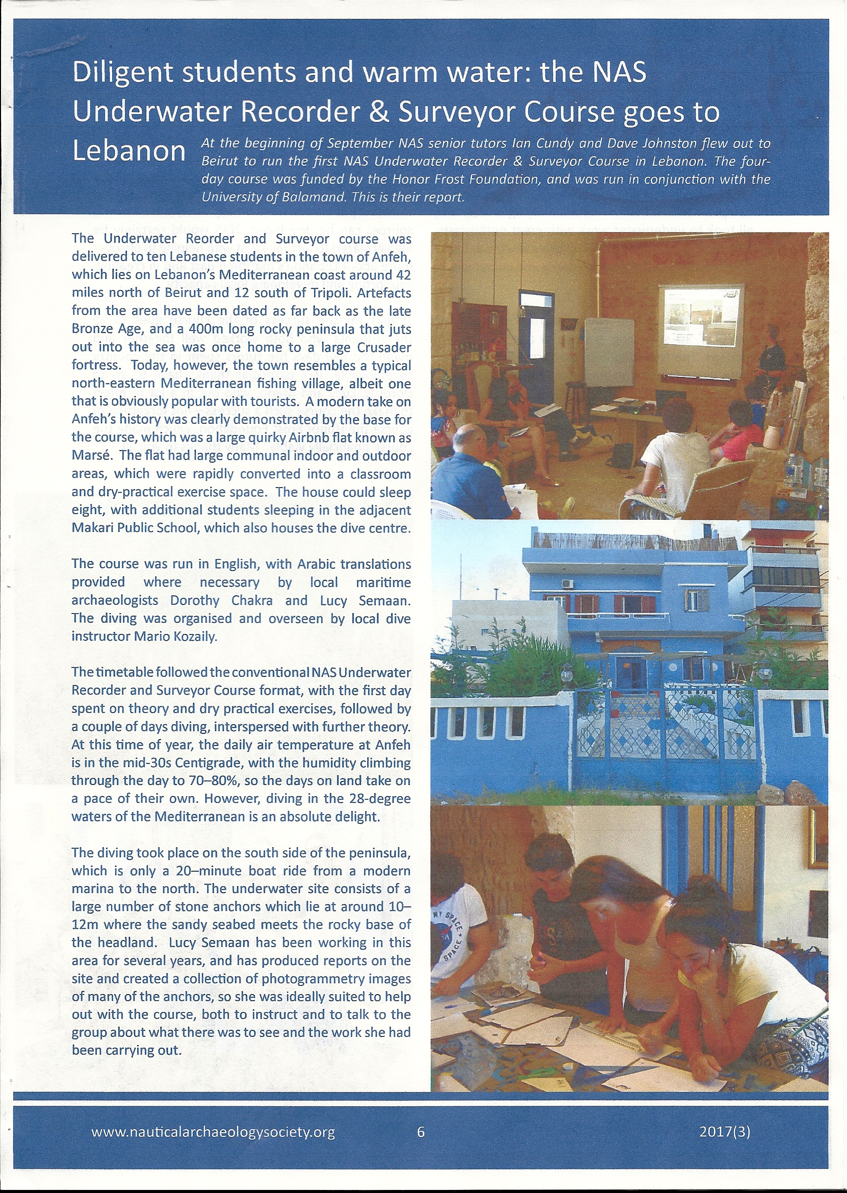 Article - Lebanon Field School 2017